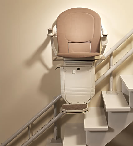 Refurbished twin tracked curved stairlift